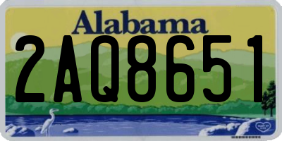 AL license plate 2AQ8651