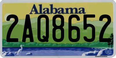 AL license plate 2AQ8652