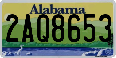 AL license plate 2AQ8653