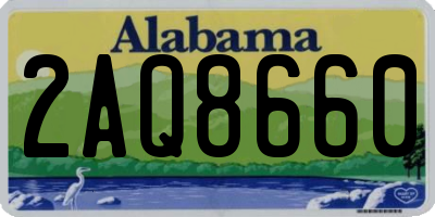 AL license plate 2AQ8660
