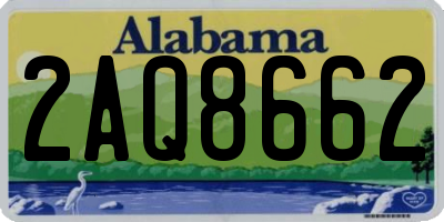 AL license plate 2AQ8662