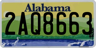 AL license plate 2AQ8663