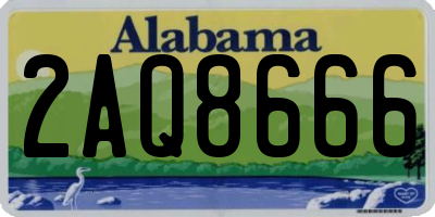 AL license plate 2AQ8666