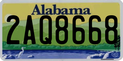 AL license plate 2AQ8668