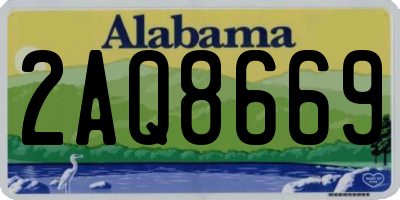 AL license plate 2AQ8669