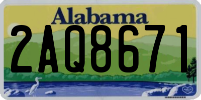 AL license plate 2AQ8671
