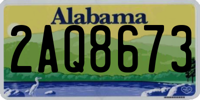 AL license plate 2AQ8673
