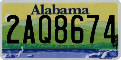 AL license plate 2AQ8674