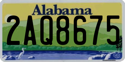 AL license plate 2AQ8675