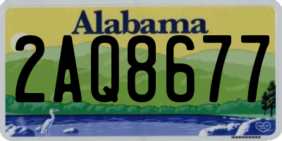 AL license plate 2AQ8677