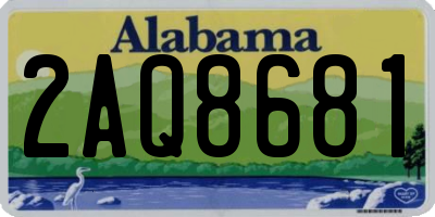 AL license plate 2AQ8681
