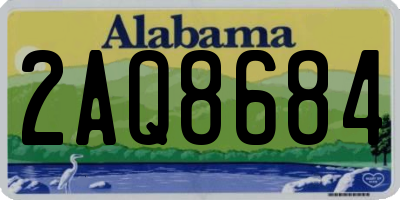 AL license plate 2AQ8684