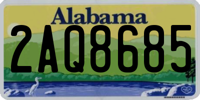AL license plate 2AQ8685
