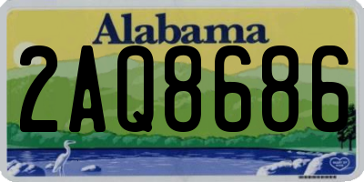 AL license plate 2AQ8686