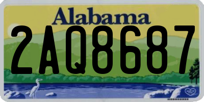 AL license plate 2AQ8687