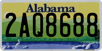 AL license plate 2AQ8688