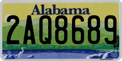 AL license plate 2AQ8689