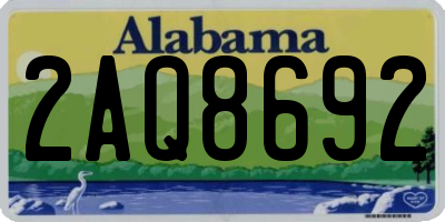 AL license plate 2AQ8692