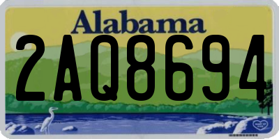 AL license plate 2AQ8694