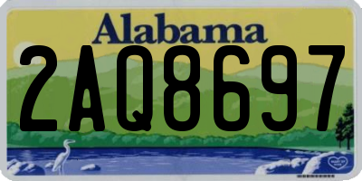 AL license plate 2AQ8697