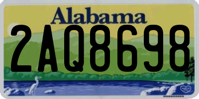 AL license plate 2AQ8698
