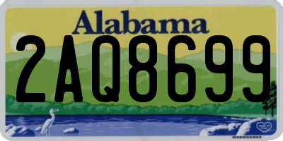 AL license plate 2AQ8699