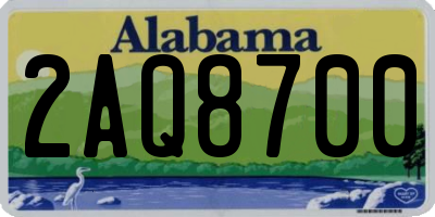 AL license plate 2AQ8700