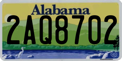 AL license plate 2AQ8702