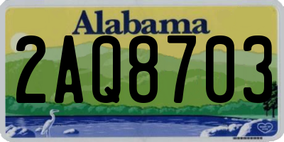 AL license plate 2AQ8703