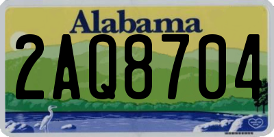 AL license plate 2AQ8704