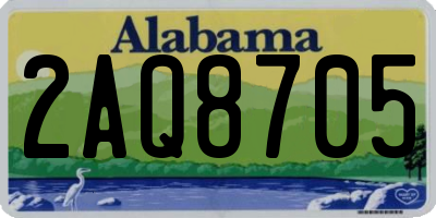 AL license plate 2AQ8705