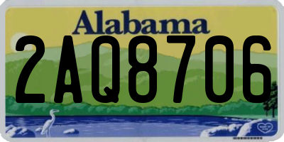 AL license plate 2AQ8706