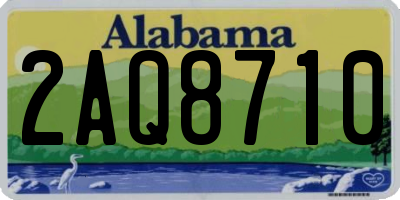 AL license plate 2AQ8710