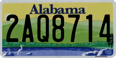 AL license plate 2AQ8714