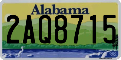 AL license plate 2AQ8715