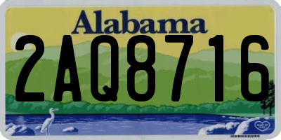 AL license plate 2AQ8716