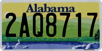 AL license plate 2AQ8717