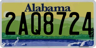AL license plate 2AQ8724