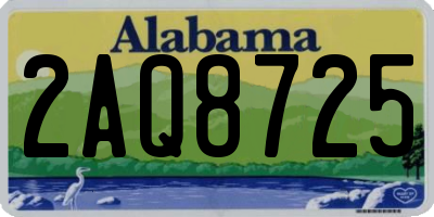 AL license plate 2AQ8725