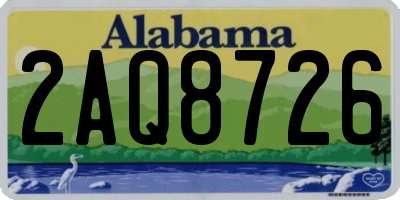 AL license plate 2AQ8726