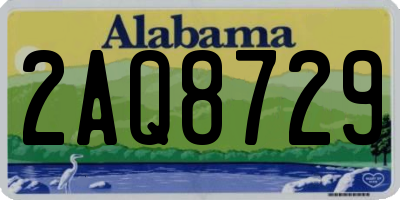 AL license plate 2AQ8729