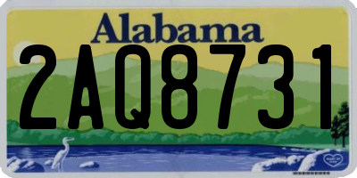 AL license plate 2AQ8731