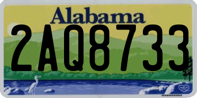 AL license plate 2AQ8733