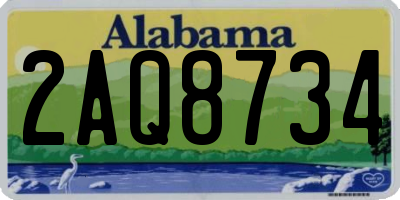 AL license plate 2AQ8734