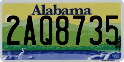 AL license plate 2AQ8735