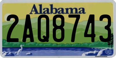 AL license plate 2AQ8743