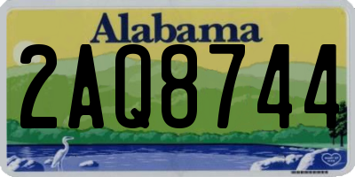 AL license plate 2AQ8744