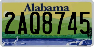 AL license plate 2AQ8745
