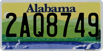 AL license plate 2AQ8749