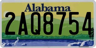 AL license plate 2AQ8754